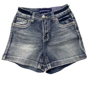 Westfield Eagle Womens Denim Shorts Embellished Rhinestone Size 5 NEW WITH TAGS!